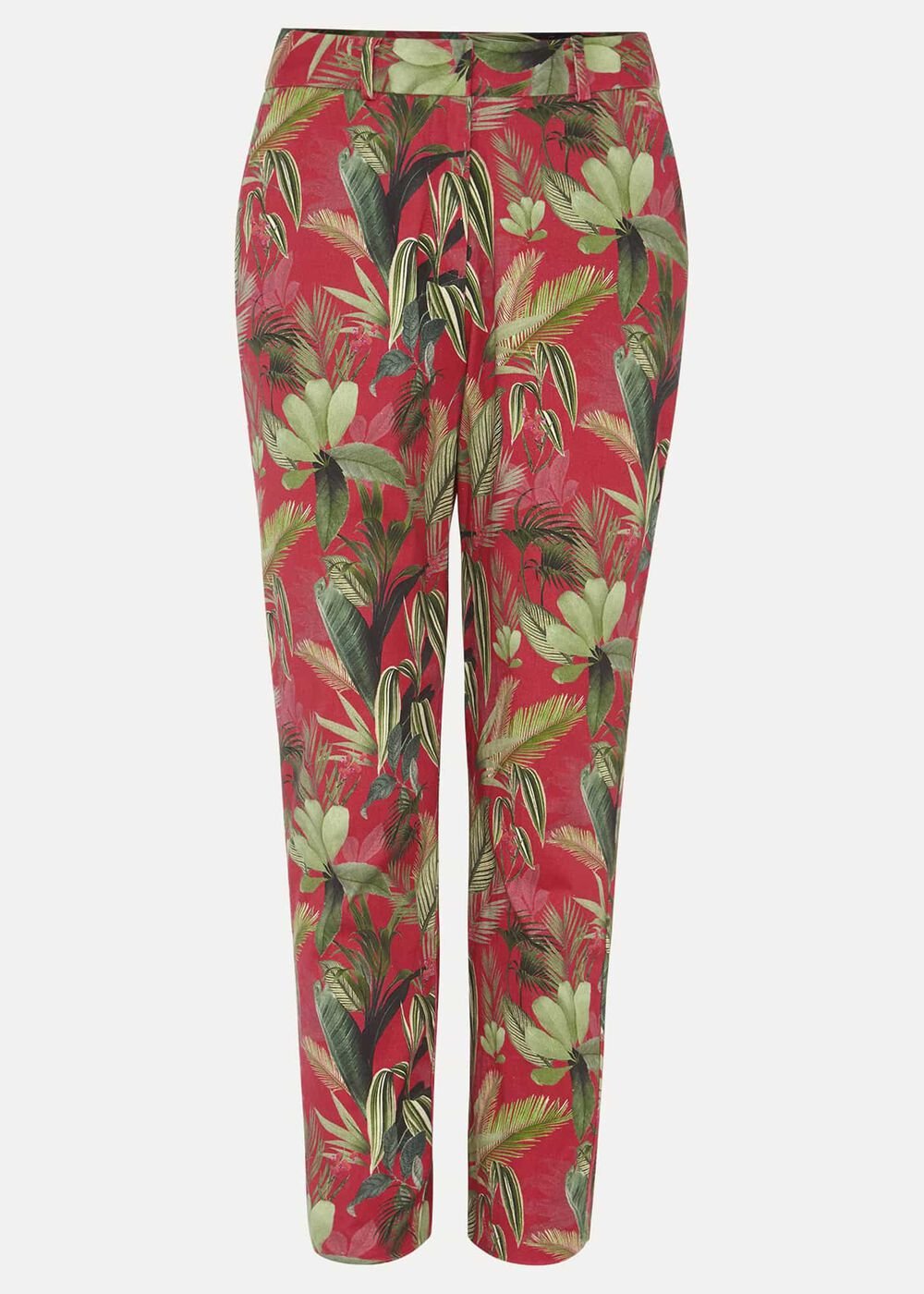 Desta Tropical Print Trouser Hot Pink