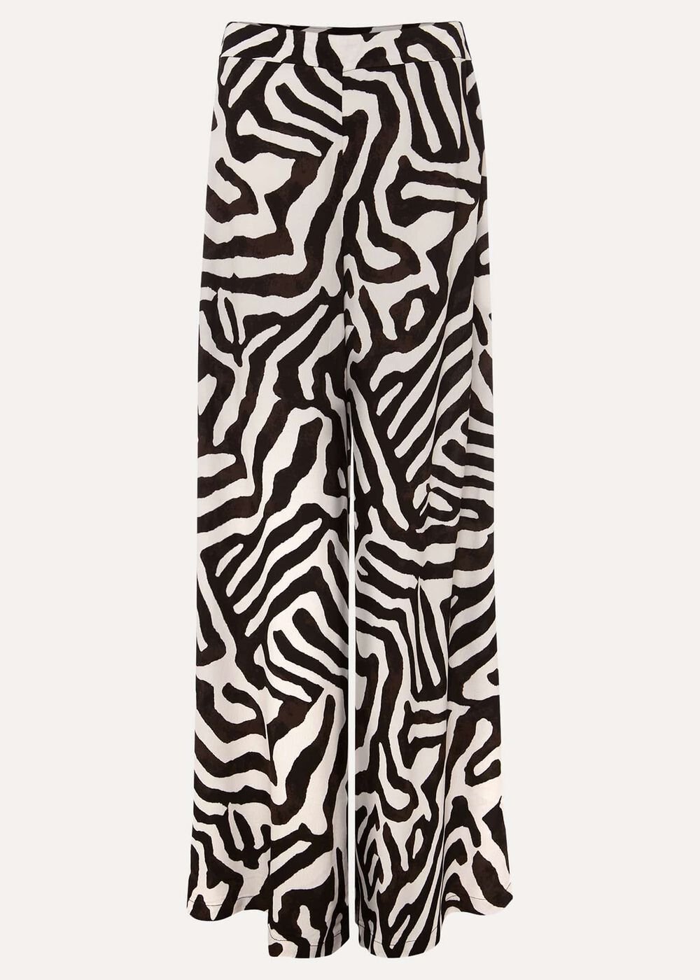 Isabelle Zebra Print Wide Leg Trouser Multi-Coloured