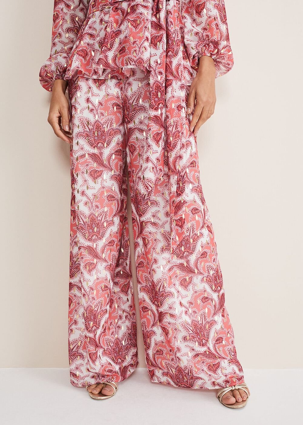 Arabella Print Trousers Sunset/Multi