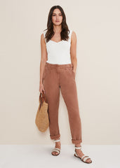 Ivana Relaxed Chino Trouser Chocolate
