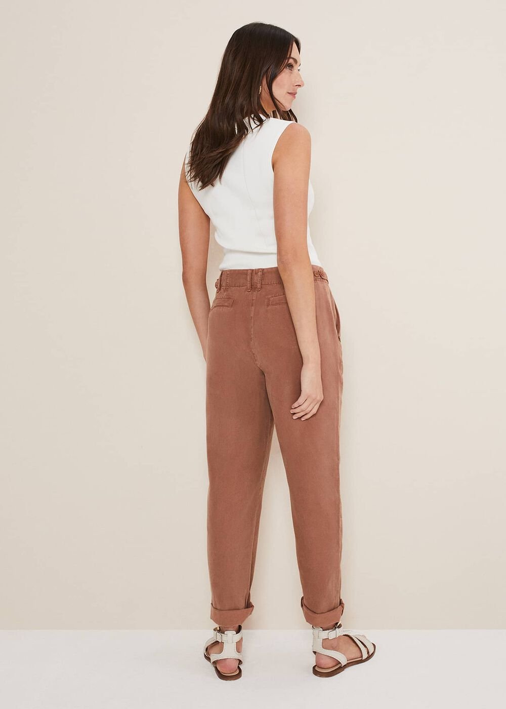 Ivana Relaxed Chino Trouser Chocolate