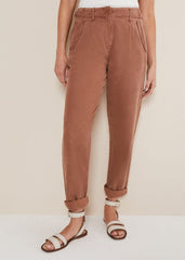 Ivana Relaxed Chino Trouser Chocolate