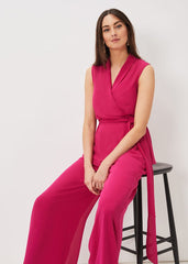 Florentine Chiffon Trousers Magenta Pink