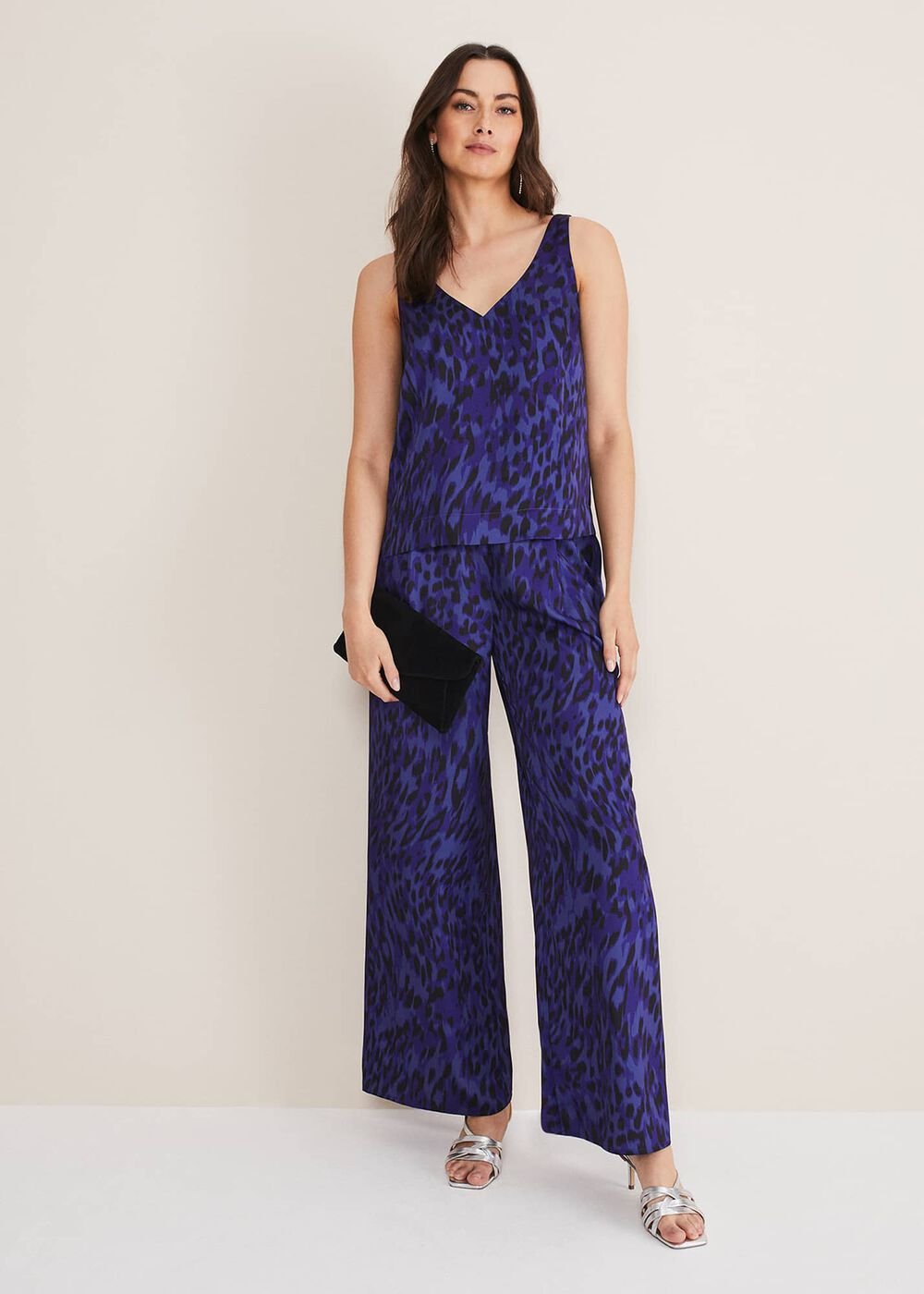 Coletta Leopard Print Trousers Ultra Violet