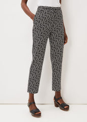 Mackenzie Geo Tapered Trouser Black/White