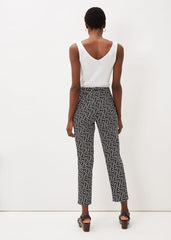 Mackenzie Geo Tapered Trouser Black/White
