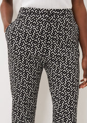 Mackenzie Geo Tapered Trouser Black/White