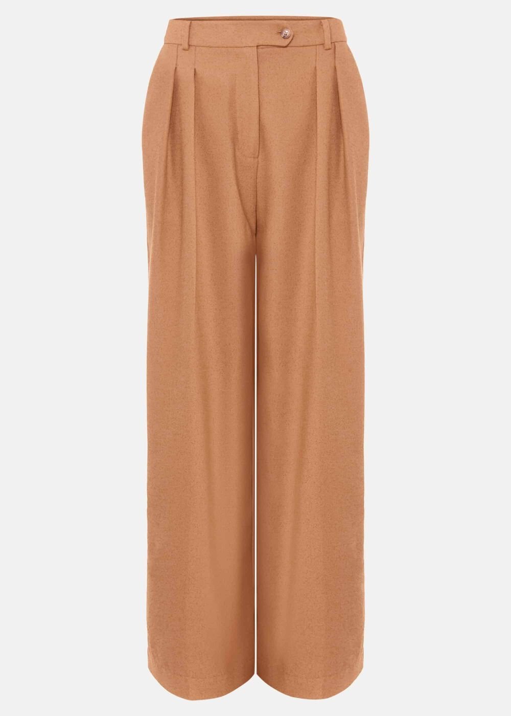 Dola Wide Leg Boucle Trouser Camel