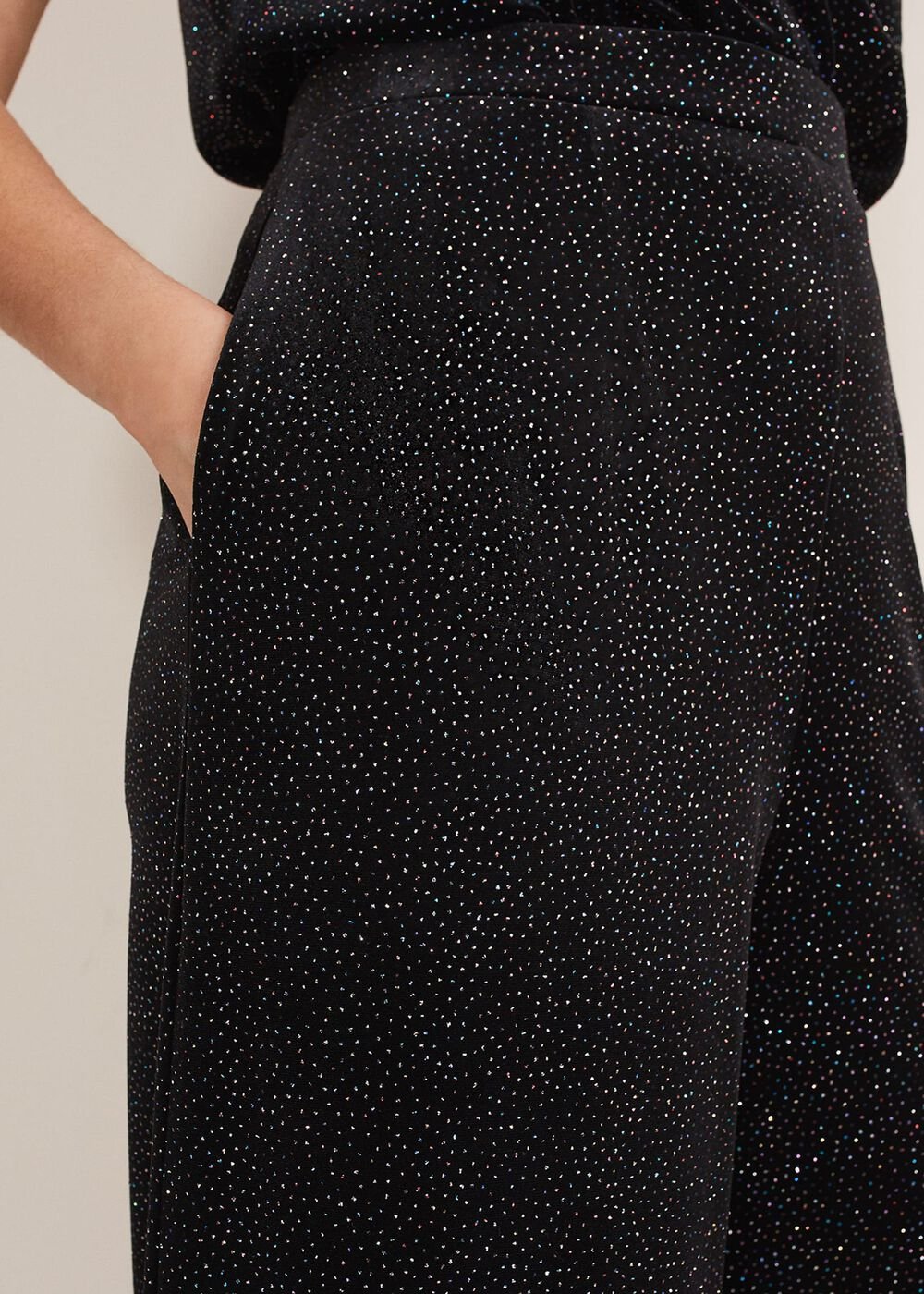 Dove Glitter Velvet Trouser Black/Multi