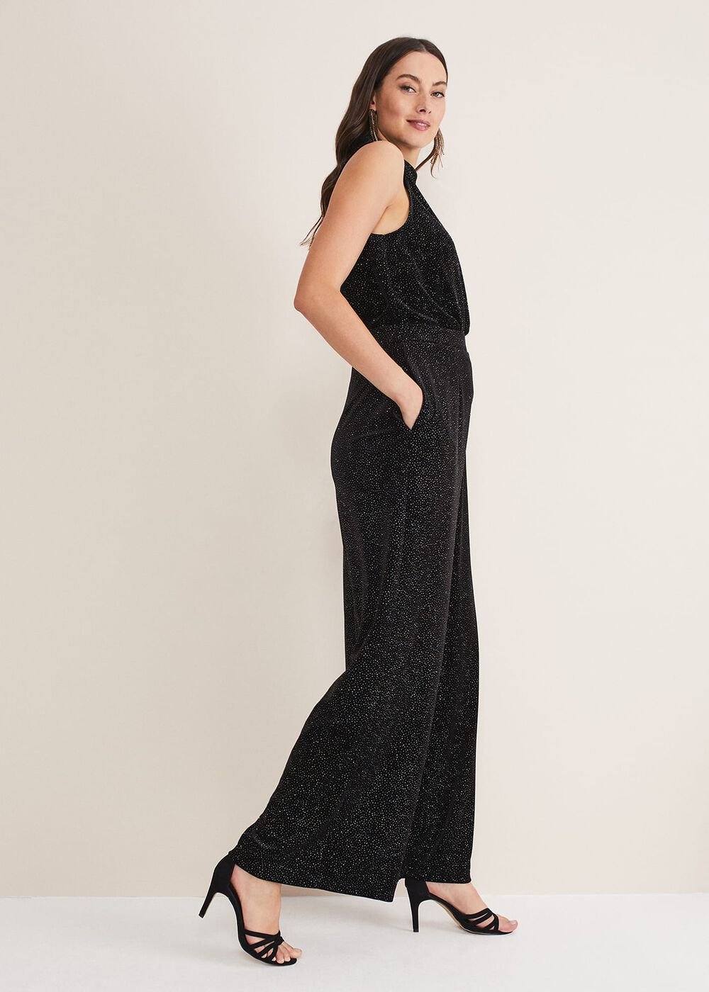 Dove Glitter Velvet Trouser Black/Multi