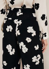 Rae Floral Wide Leg Trouser Black
