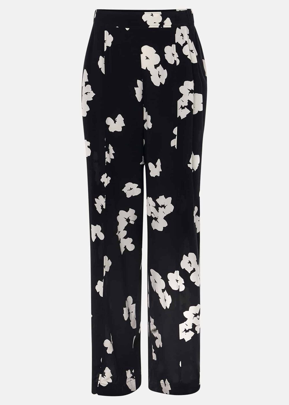 Rae Floral Wide Leg Trouser Black
