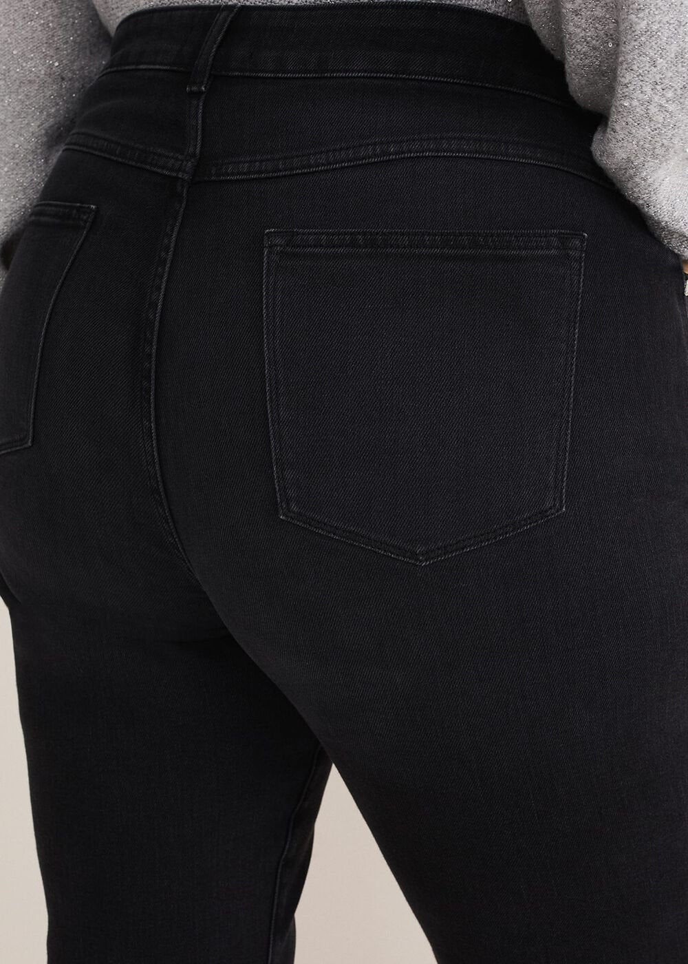 Karlie Button Through Corduroy Jeans Black