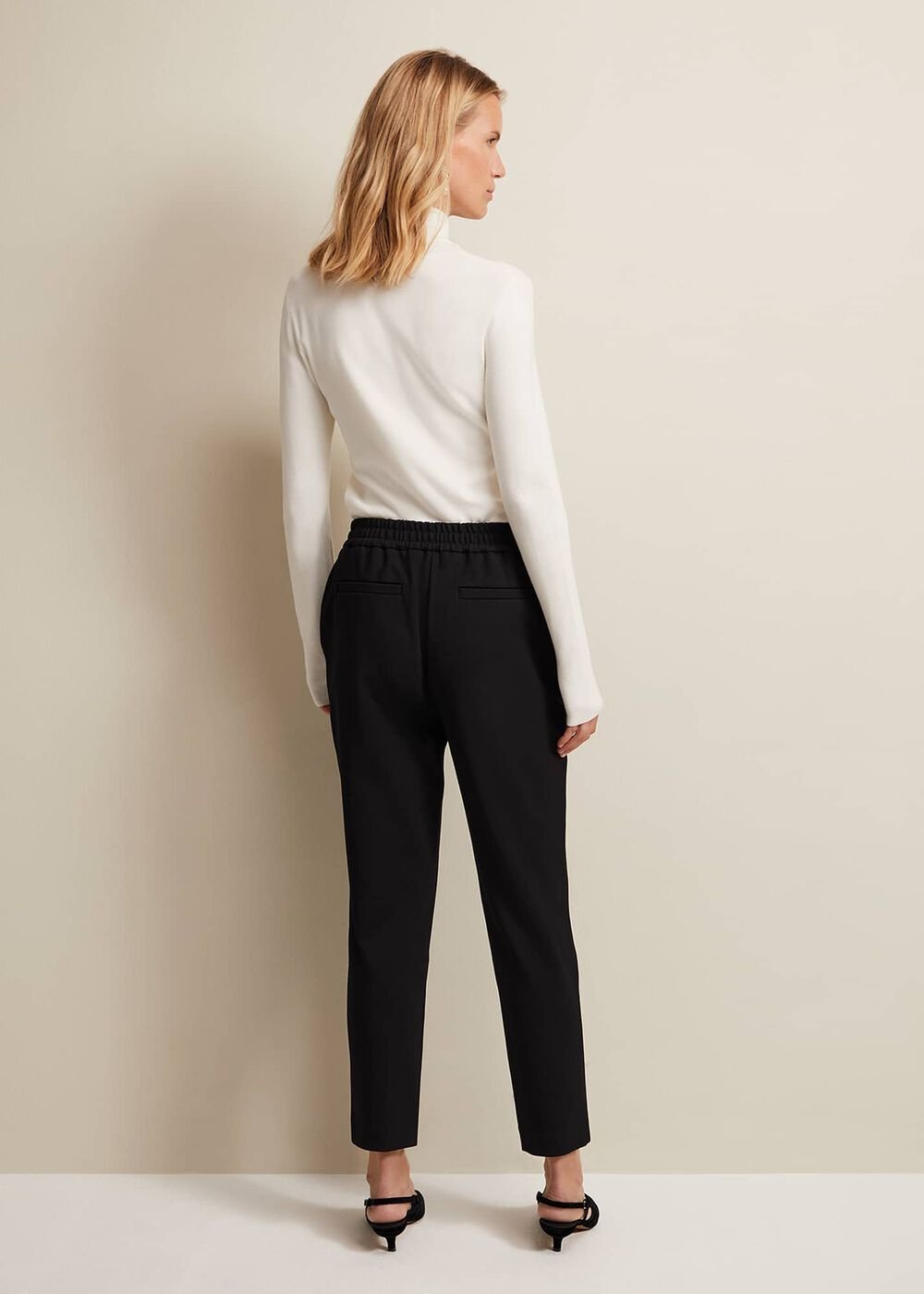 Kimia Ponte Tapered Trouser Black