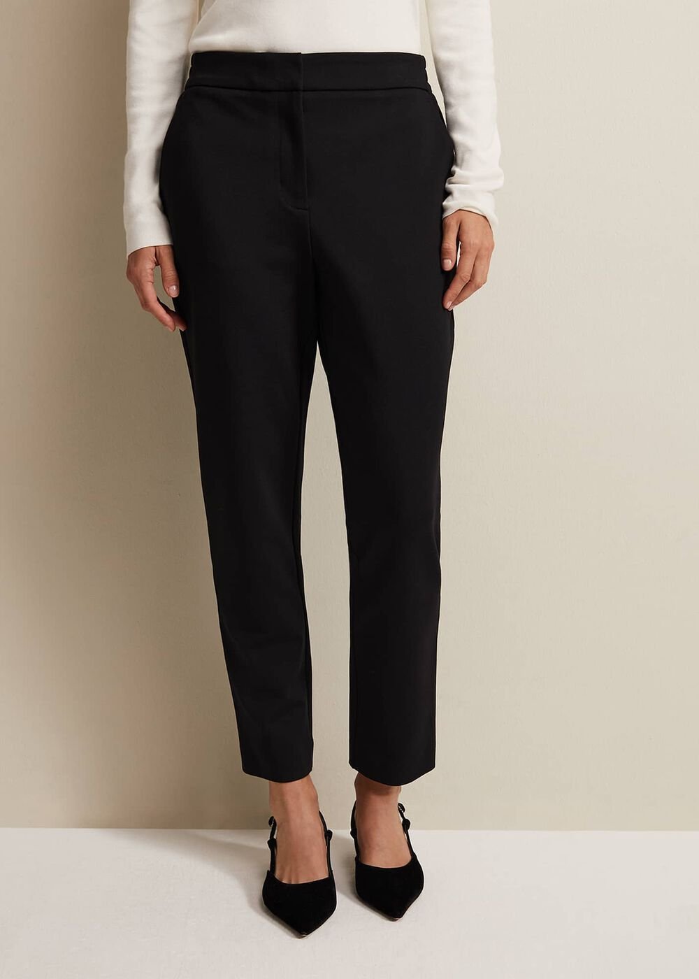 Kimia Ponte Tapered Trouser Black