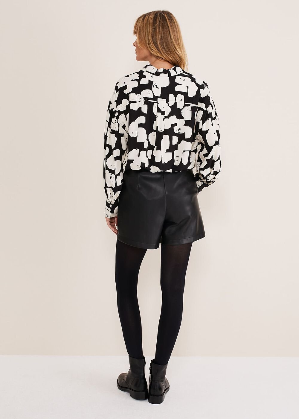 Hadley Pleather Shorts Black