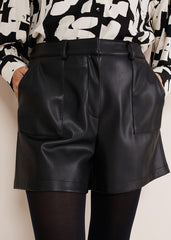 Hadley Pleather Shorts Black