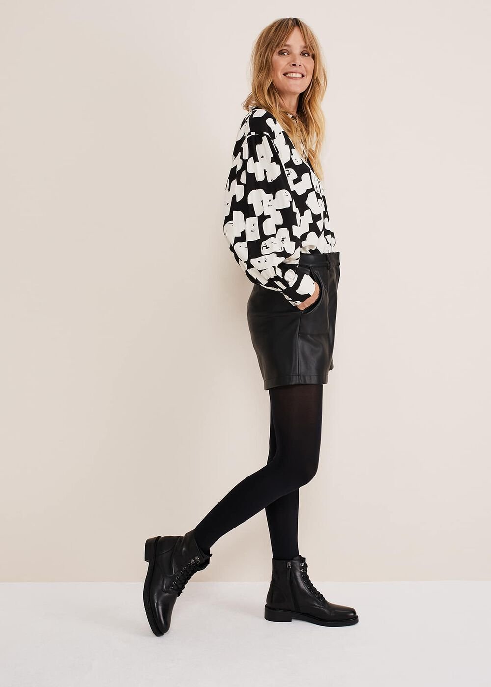 Hadley Pleather Shorts Black
