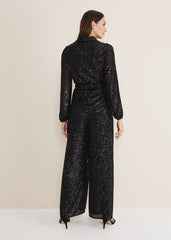 Florentine Sequin Trouser Black