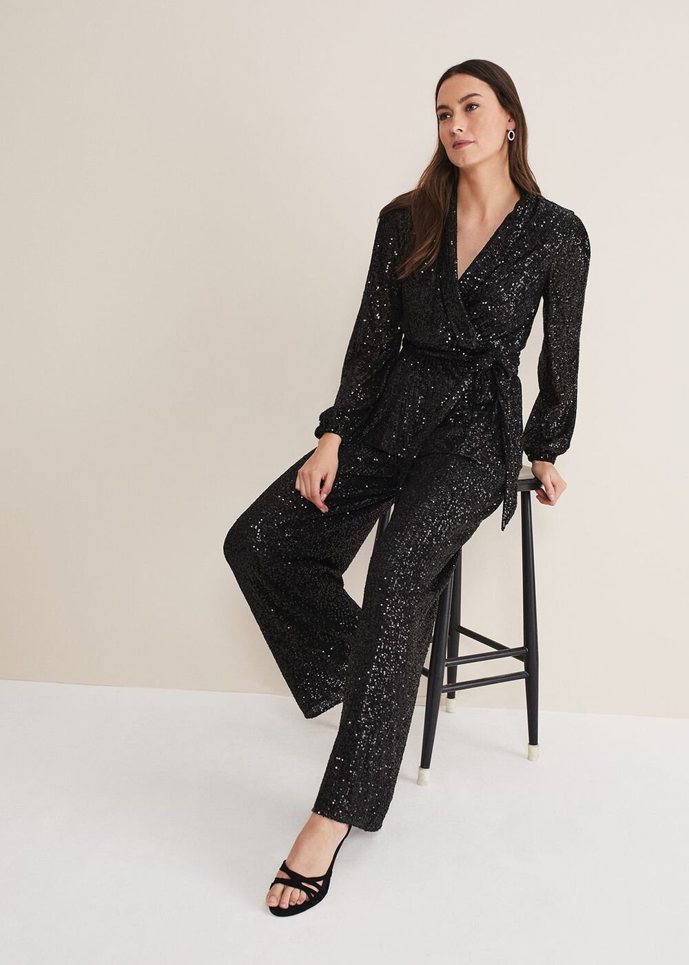 Florentine Sequin Trouser Black