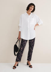 Ramona Zebra Print Straight Leg Jeans Black/Multi