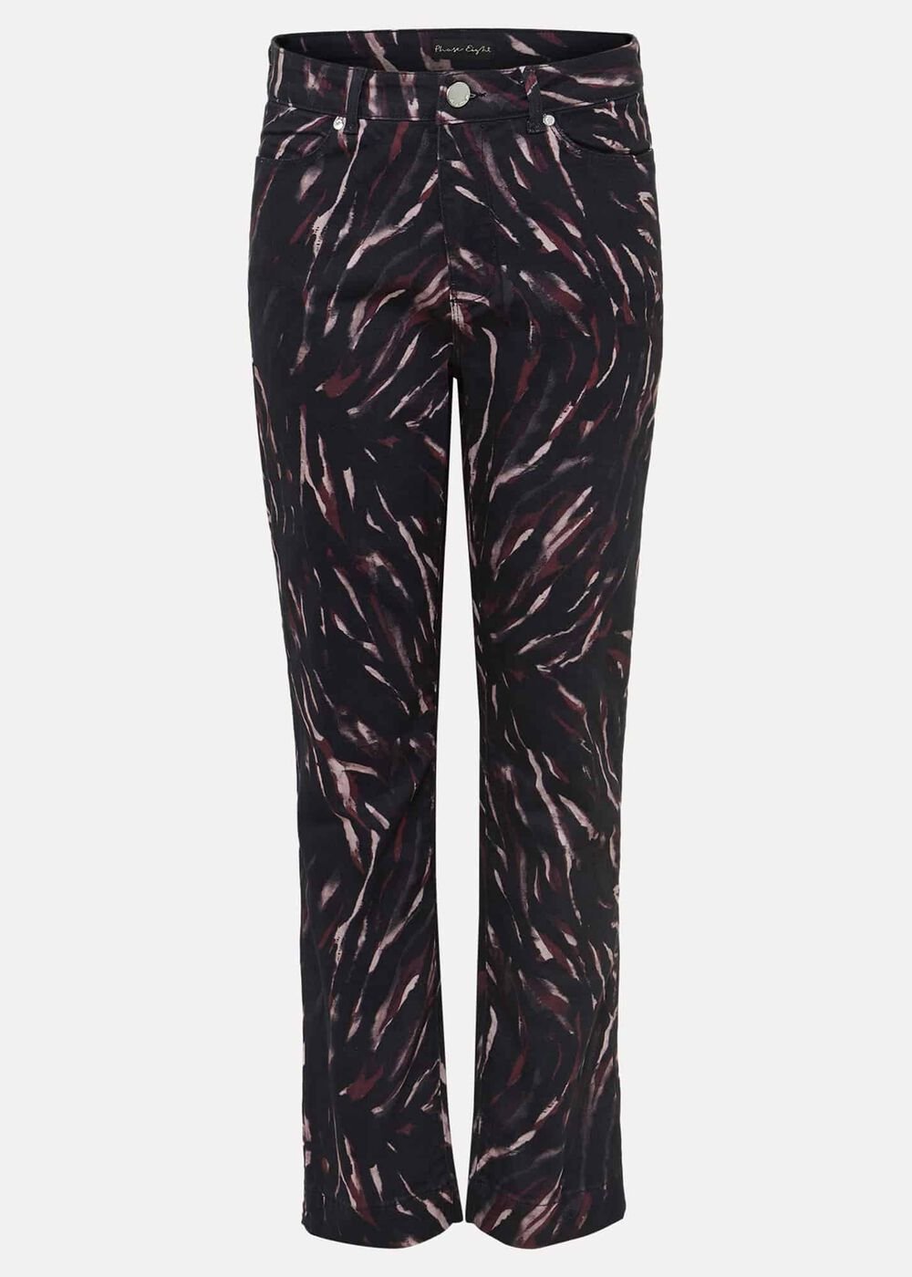 Ramona Zebra Print Straight Leg Jeans Black/Multi