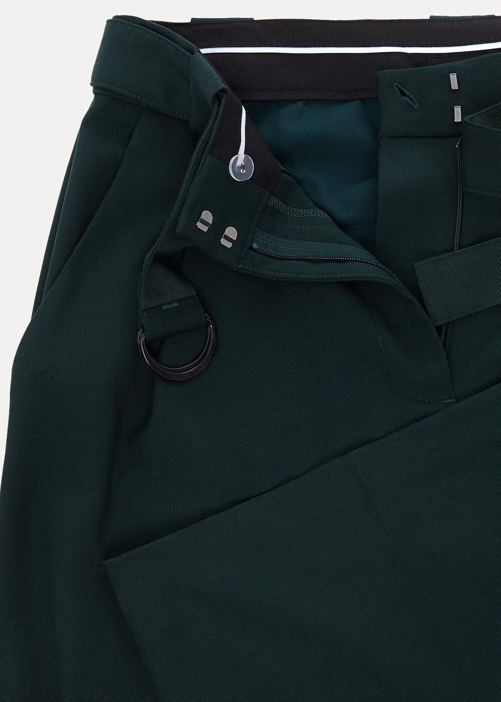 Catira Crepe Wide Leg Trousers Forest Green