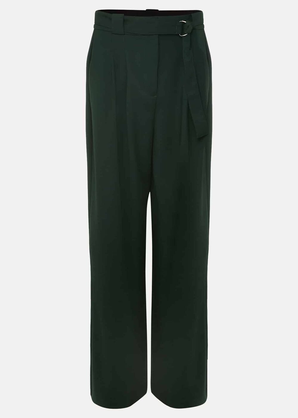 Catira Crepe Wide Leg Trousers Forest Green