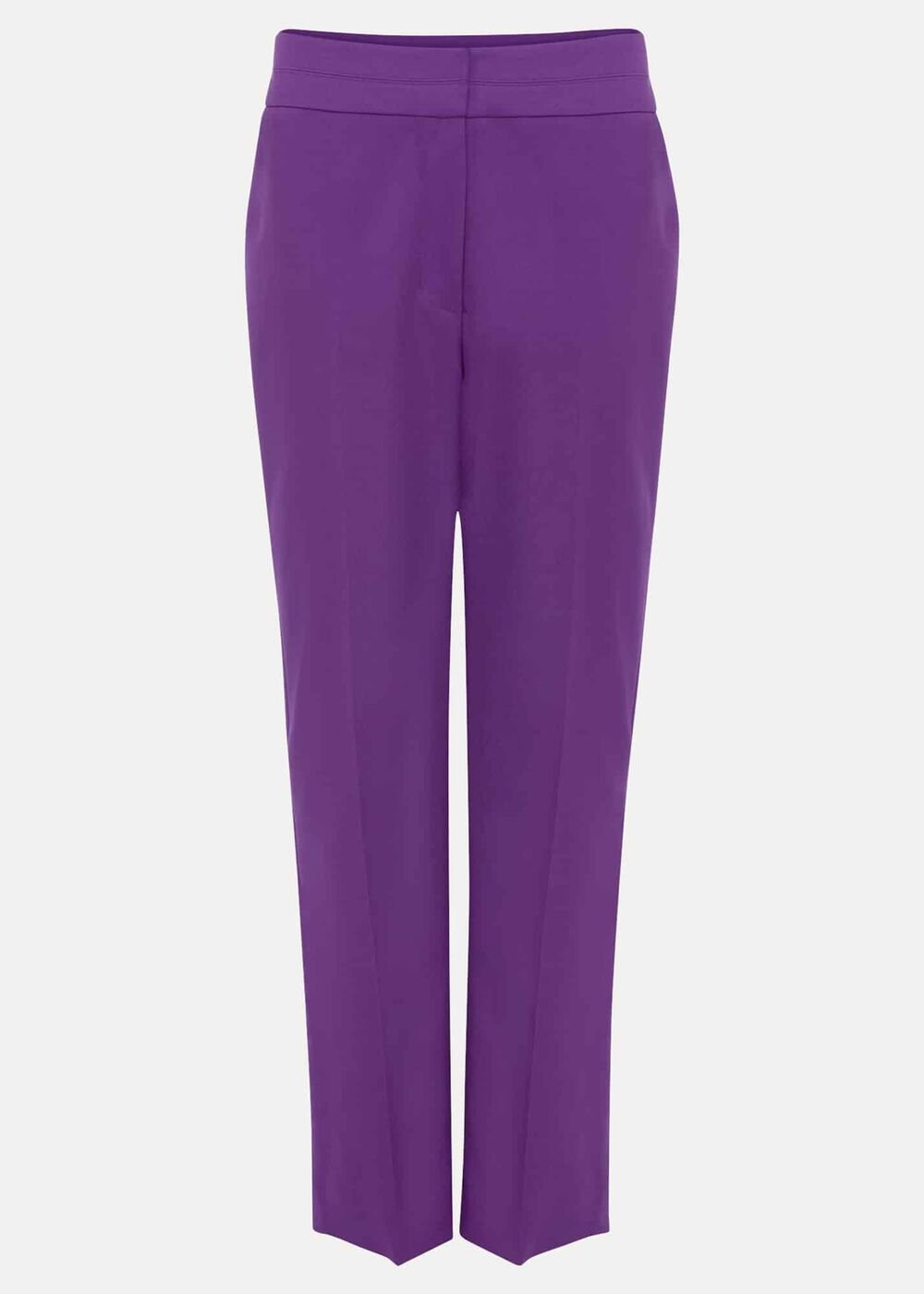 Julianna Cropped Straight Leg Trousers Purple