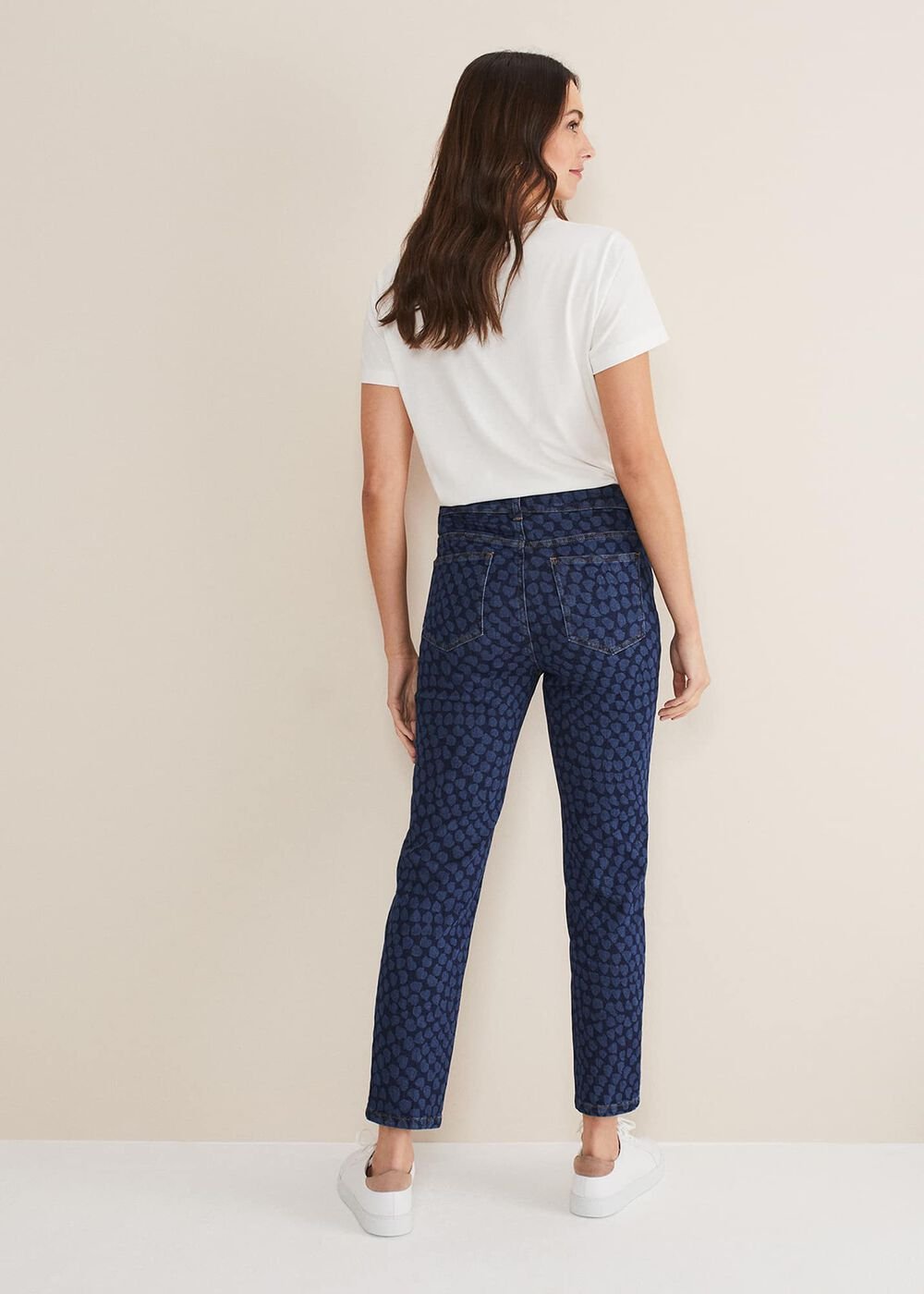 Petra Heart Straight Leg Jeans Mid Blue