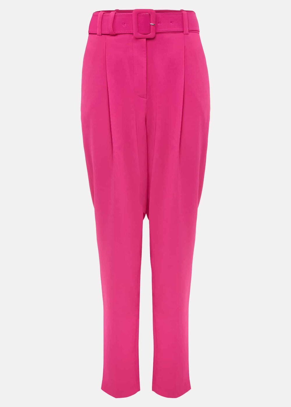 Adria Belted Cigarette Trousers Hot Pink