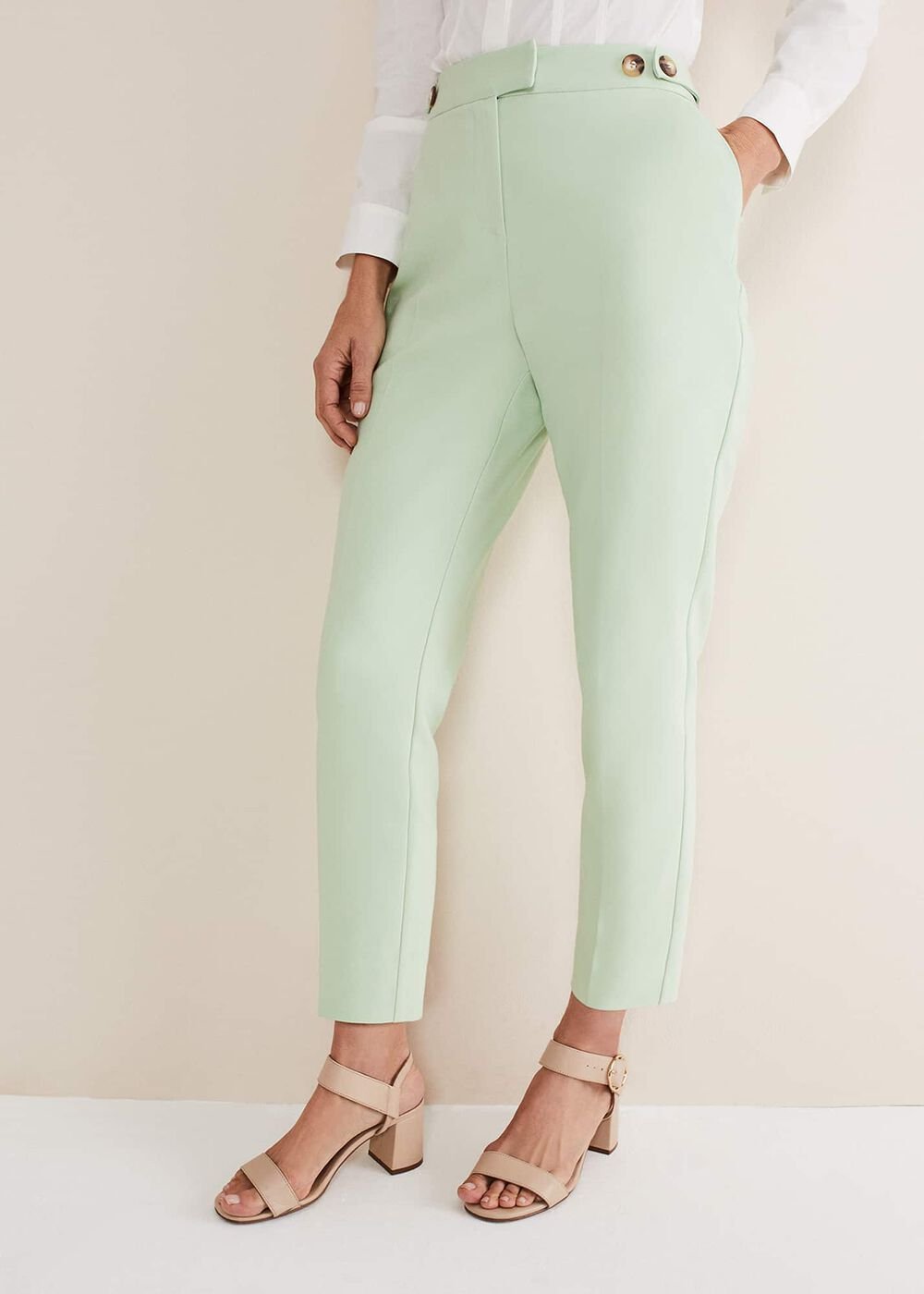 Ulrica Straight Leg Trousers Pistachio
