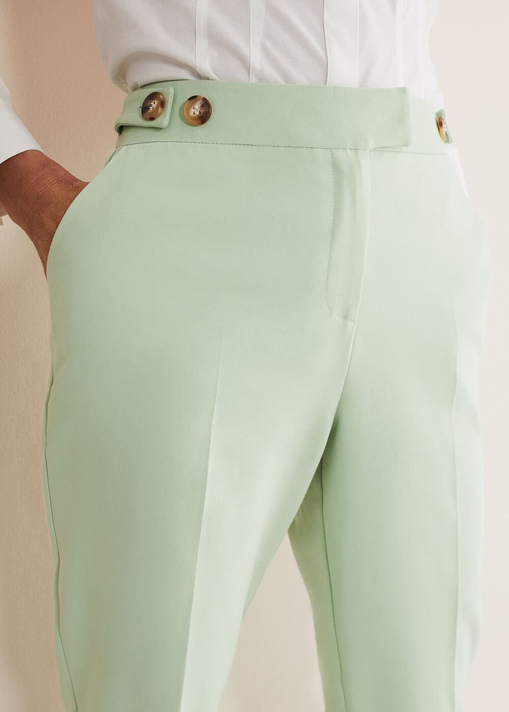 Ulrica Straight Leg Trousers Pistachio