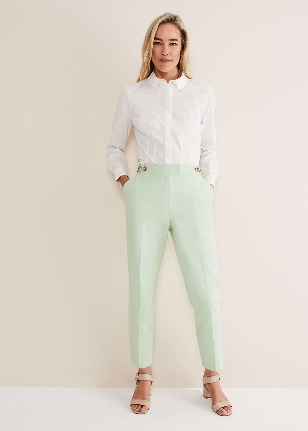 Ulrica Straight Leg Trousers Pistachio