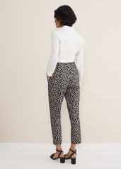 Fran Cigarette Trousers Black/Stone