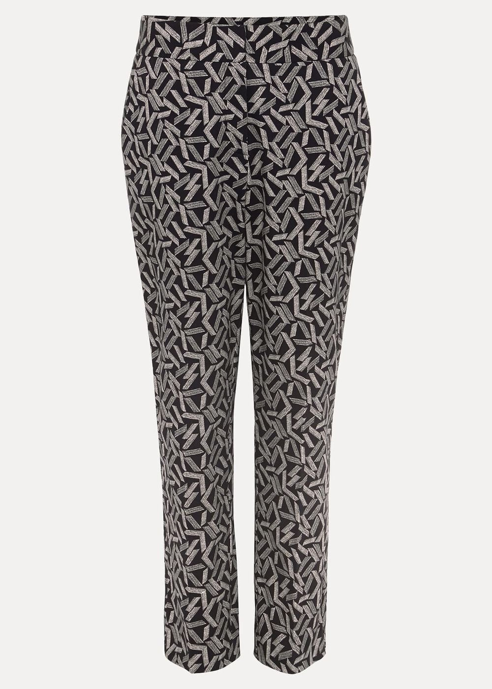 Fran Cigarette Trousers Black/Stone