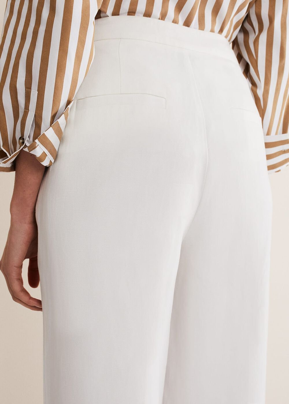 Bianca Wide Leg Suit Trousers Ivory