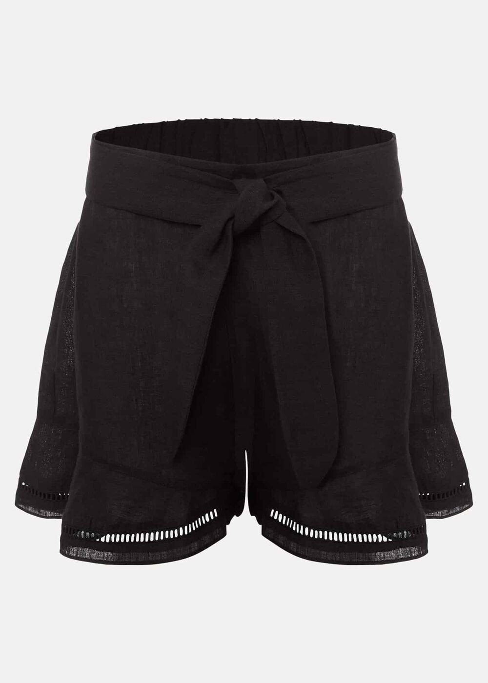 Allora Cut-Out Hem Shorts Co-Ord Black