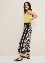 Nava Wide Leg Culottes Black/Stone