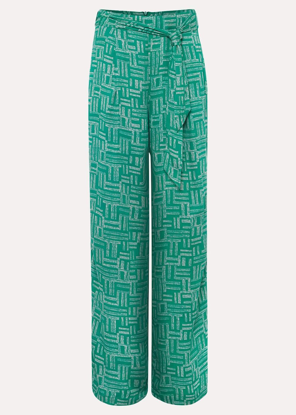 Hatty Wide Leg Trousers Green/Stone