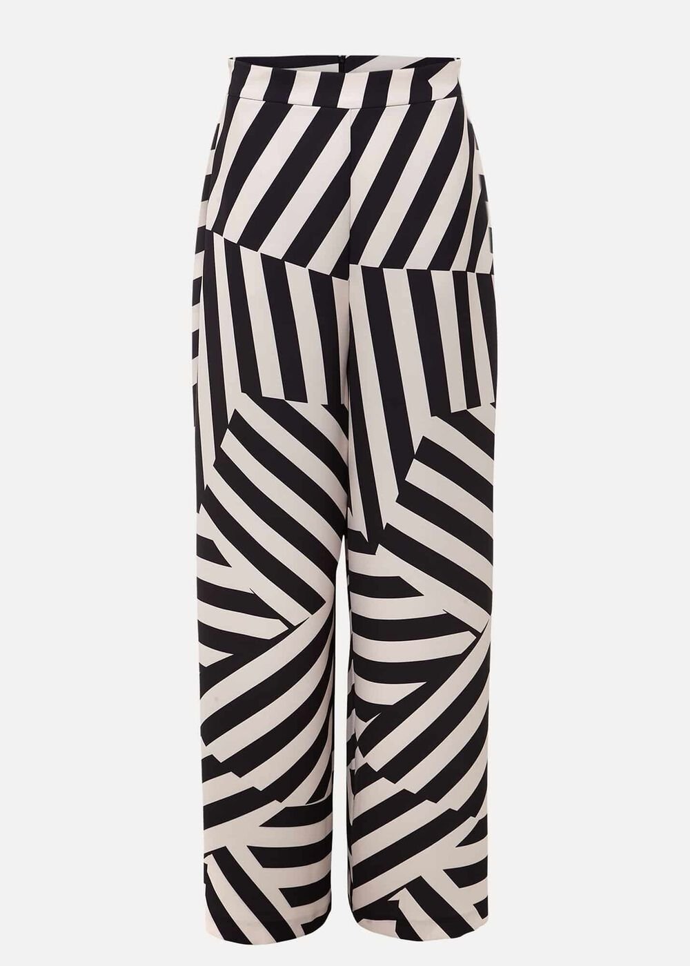 Phillis Striped Wide Leg Trousers Black/Pink