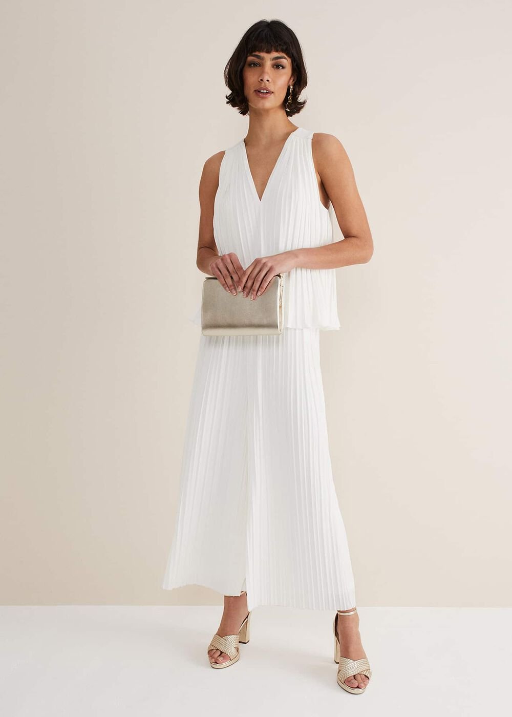 Winona Pleated Trousers Ivory