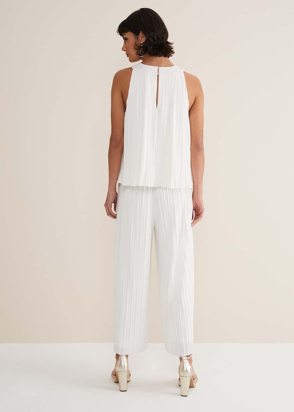 Winona Pleated Trousers Ivory