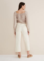 Fraya Wide Leg Jeans Ecru