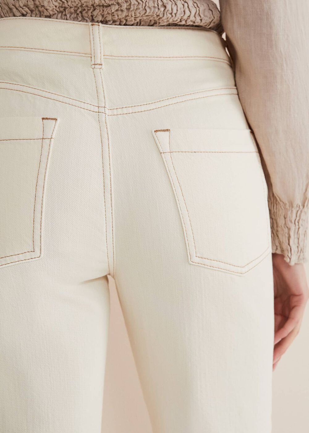 Fraya Wide Leg Jeans Ecru
