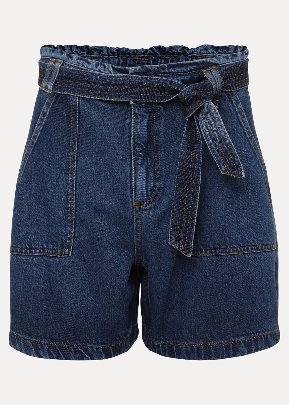 Paige Denim Shorts Mid Wash