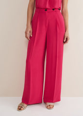 Opal Wide Leg Trousers Raspberry