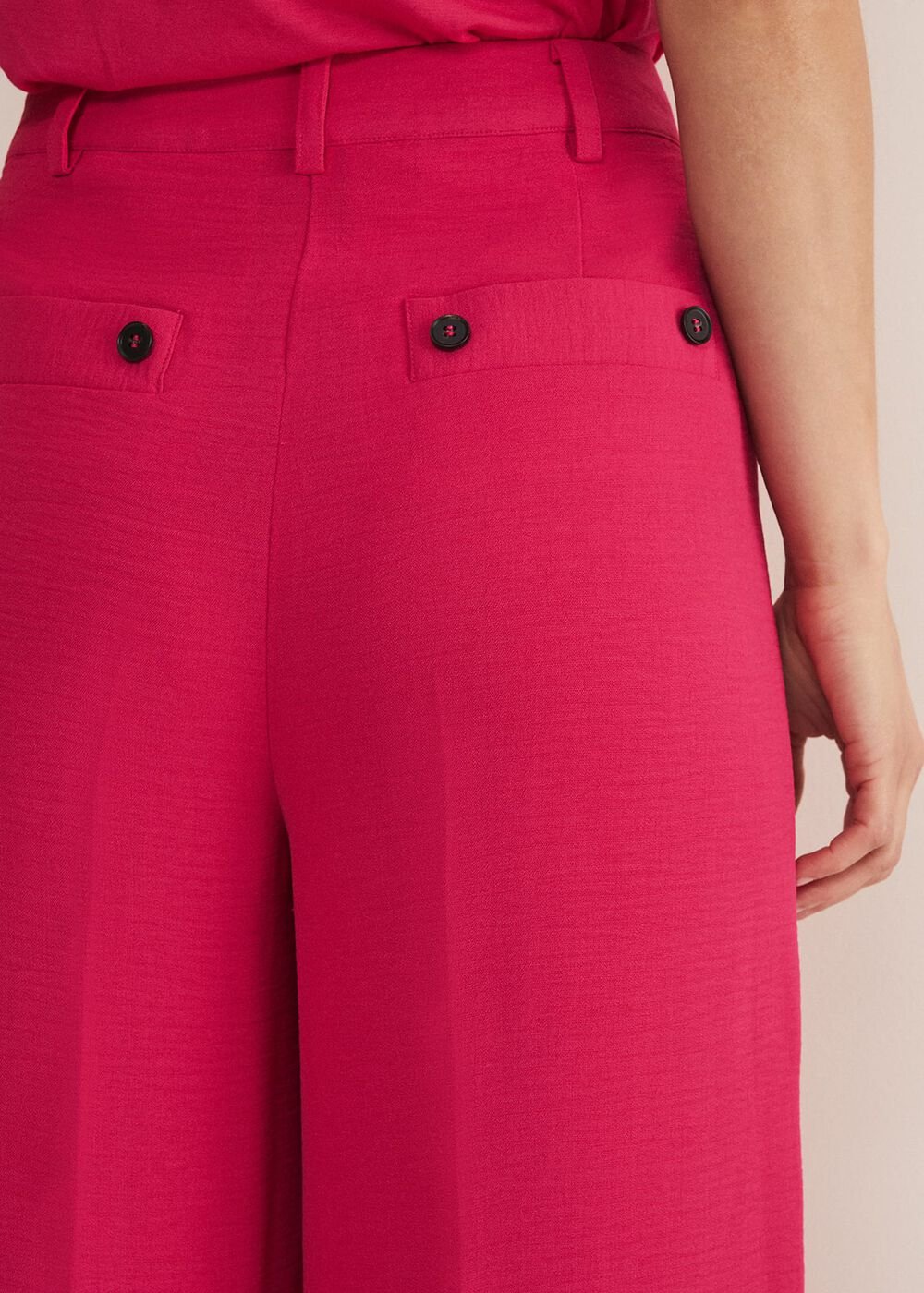 Opal Wide Leg Trousers Raspberry