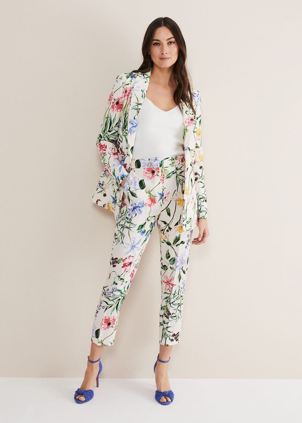 Ulrica Floral Cigarette Trousers Multi-Coloured