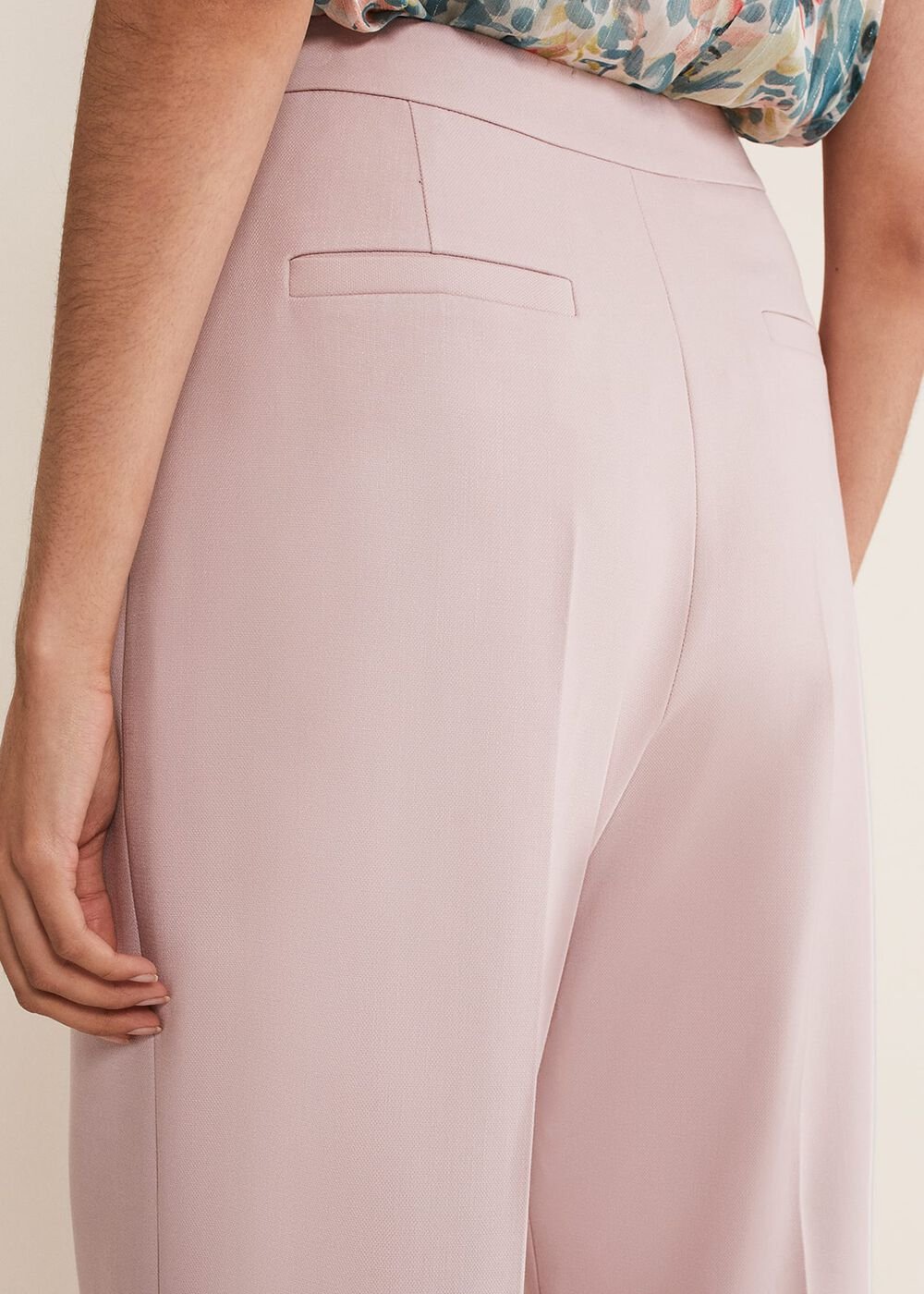 Celyn Wide Leg Trousers Pale Pink